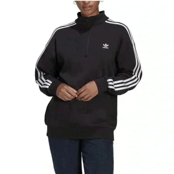 Adidas Originals NEW WITH TAGS Women's Quarter Zip Sweatshirt - Size XS. - Picture 1 of 7